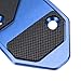 Dioche Accelerator Brake Clutch Pedal Covers, Non Slip Rubber and Aluminum Pedal Pads with Black Rubber Inserts, for Cars Brake Clutch Accelerator Pedals (Blue)