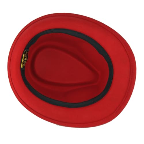 Image of FREEBIRD99 100% Wool Felt Panama Fedora Hat Short Brim Trilby Flat Hat for Men Women