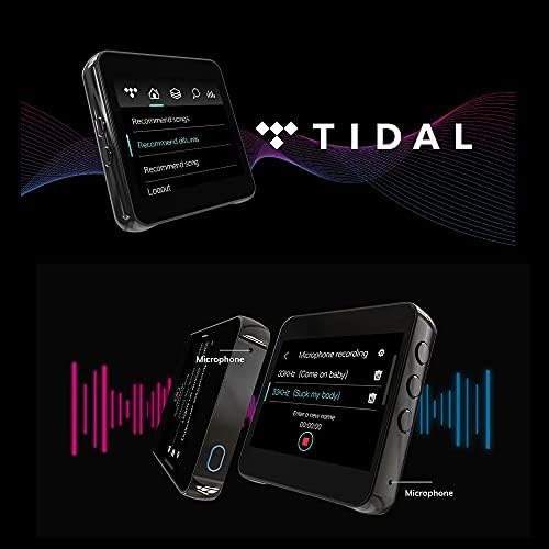HiBy R2 Entry Level Hi-Res Audio Player with True High Fidelity Sound Quality/Bluetooth 5.0 and 5G Wi-Fi/Tidal and Qobuz Streaming/MQA 4x/Double Microphone - Black