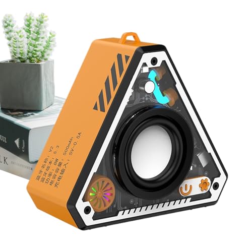 Zegaqae Altavoces Portátiles, Subwoofer Inalámbrico Portátil, Equipo de Sonido Estéreo con Grave Amplificado Recargable para Viajes, Ducha y Gimnasio