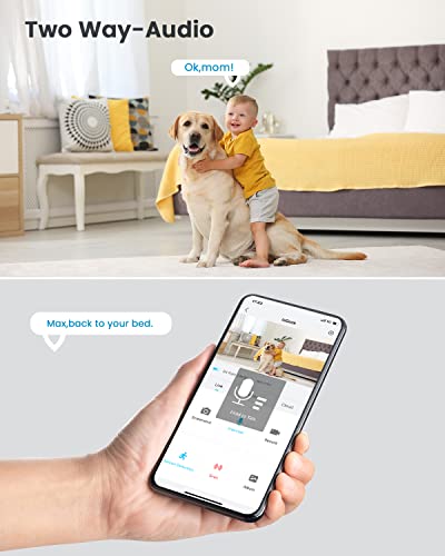 Image of ieGeek Indoor Camera - WiFi Indoor Security Camera Wireless with Phone APP, 1080P Indoor Security Camera for Baby /Pet /Elder, Night Vision, 2-Way Audio, PIR Motion Detection, Cloud & SD Card Storage