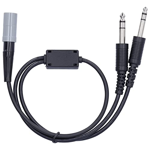Adaptador para Auriculares de Aviación con Plug GA 2 y 6pin miniatura 4