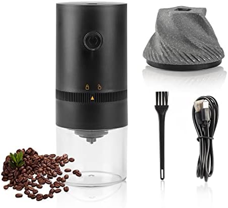 JYTUPHY Portable Coffee Grinder Electric,Multi Coffee Bean Grinder with Ceramic Conical Burr Core and Adjustable Grind Setting,USB Rechargeable,for Espresso,Drip,Pour Over,French Press,etc