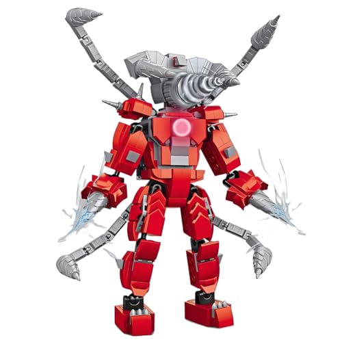 Kouipoie Juego De 494 Bloques De Baño Skibidi Building Blocks, Furious Titan King Of The Drill Children S Buildren S Building Block Toys, Skibidi And Birthday Cake Decorations For Children And Adults.