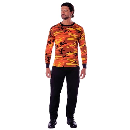Image of Rothco Long Sleeve Camo T-Shirt | Rugged Camouflage Crew Neck T Shirt, Comfortable Casual Tee for Men & Women