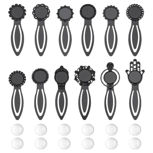 NBEADS 38 Pcs Bookmark Pendant Tray Kit