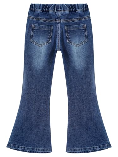 Kids Cowgirl Flare Bootcut Jeans Bell Bottoms Jeans for Girls Teens Casual Stretch Denim Pants with Pockets3