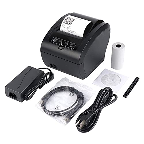 Image of 80MM Thermal Receipt POS Printer Black Printer with Auto Cutter Bluetooth Ethernet USB Port Support Cash Drawer ESC /POS(306S USB LAN Port)