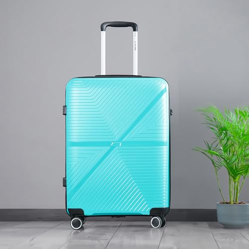 Image of Stony Brook Nasher Miles Axis 55 Cm 20 Inch Polypropylene Hard-Sided 4 Wheels Spinner Cabin Luggage Trolley Bag (Light Blue)