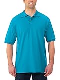 Jerzees Men's SpotShield Stain Resistant Polo Shirts (Short & Long, Short Sleeve-California Blue,...