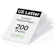 HPRT Thermal Printer Paper 8.5 x 11 Inch US Letter,Advanced Printing Paper Compatible with HPRT/iDPRT/PRT Portable Printer MT620/MT610/MT800,Continuous Folding,200 Sheets