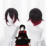 OWOISS Anime Red Trailer Ruby Rose Short Wig Cosplay Costume Women Men Synthetic Hair Halloween Party Wigs Kuzw025A
