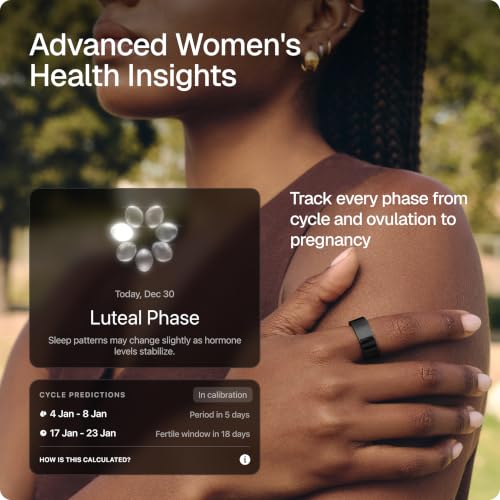 Image of ULTRAHUMAN Ring AIR - Aster Black - Size 8 - Smart Ring | No App Subscription Fee | Size First with Sizing Kit | Sleep, Activity & Heart Rate Tracking | Fitness Ring for Men & Women