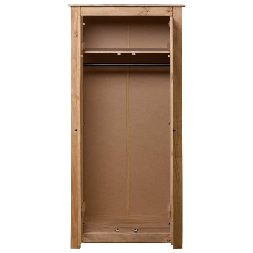 Willood Kleiderschrank 80x50x171,5 cm Kiefernholz Panama Dielenschrank Garderobenschrank Kiefer Schlafzimmerschrank Schrank Holzschrank