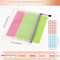 10 Stück Dokumententasche A5, Reißverschlusstasche Dokumentenmappe – Ansicht 2