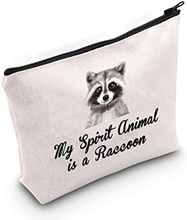 JNIAP Raccoon Gift Raccoon Animal Cosmetic Bag My Spirit Animal Is a Raccoon Makeup Pouch Raccoon Lover Gift Idea (Raccoon Bag)