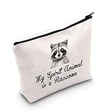 JNIAP Raccoon Gift Raccoon Animal Cosmetic Bag My Spirit Animal Is a Raccoon Makeup Pouch Raccoon Lo