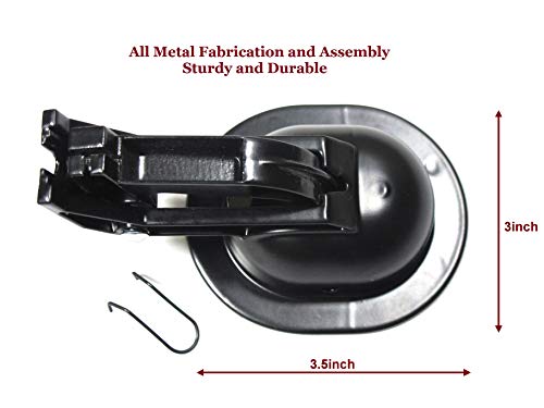 Kuanyuoo Sturdy Universal All-Metal Sofa Chair Recliner Release Pull Handle Replacement Parts With Retaining Hook, Fits Ashley, Lazy Boy And Most Manufacturer Brand, Handle Size 3" X 3.5" #TOP1