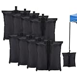 Yimomoyi 8 Sacs de Lestage pour Tonnelle, Oxford Imperméable Sac de Sable, Haute Capacité 80 100kg par Sac, Fixation Velcro Solide, Multi usages pour Tente, Parasol, Pied de Tonnelle