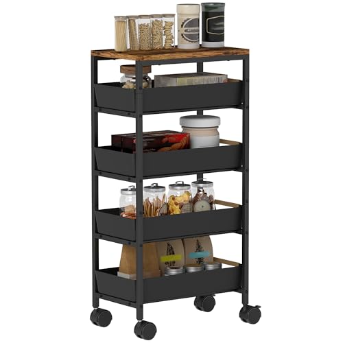HOMCOM Desserte Cuisine 5 Niveaux, Chariot de...
