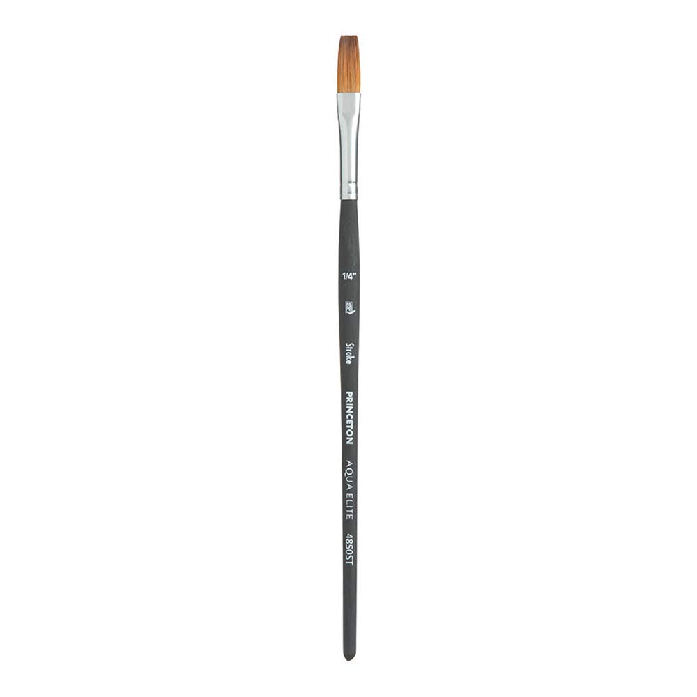Princeton Aqua Elite NextGen Artist Brush, Series 4850 Synthetic Kolinsky Sable for Watercolor, Stroke, Size 1/4