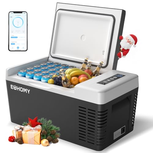 EUHOMY Kompressor Kühlbox 18L, Auto-Kühlschrank -20℃~20℃, Tragbarer...