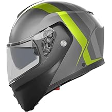 Agv StreetModular Resia Helmet Medium, Matte Gray/Black/Fluo Yellow
