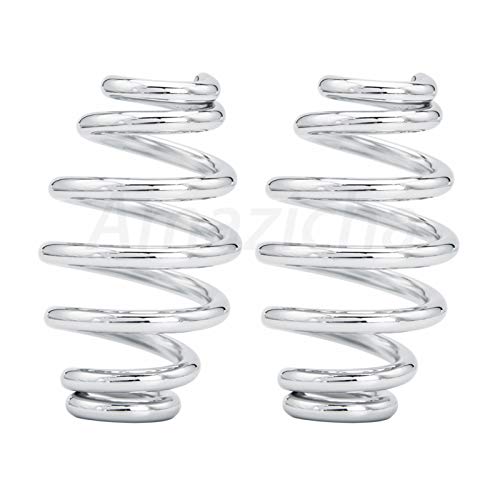 Image of Amazicha Motorcycle Bobber Seat Springs 3 inch Chrome Barrel Motorcycle Solo Seat Springs compatible for Harley Honda Yamaha Kawasaki Suzuki Sportster Bobber Chopper(2pcs)