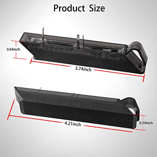 RUXIFEY Smoked Lens LED Side Mirror Turn Signal Light Right Left Reflector Lamps Compatible with Ford F150 Expedition, Lincoln Mark LT, Amber