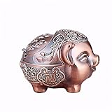 Taille et poids : la taille du cendrier (L x l x H) est de 14,5 x 10,5 x 11 cm, le poids est d'environ 550 g, le vent ne peut pas le renverser. Belle taille et poids adaptés pour une utilisation en extérieur et en intérieur. Un gadget cool comme cendrier fantaisie, peut également être utilisé comme boîte à bijoux/plateau, tirelire ou collection de clés.