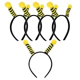 ELAYARD Diadema de Abeja 5 Piezas para Fiesta y Cosplay, Accesorio de Tela Ligero Antenas, Tamaño Cómodo, Adecuado para Cumpleaños, Halloween y Disfraces Infantiles