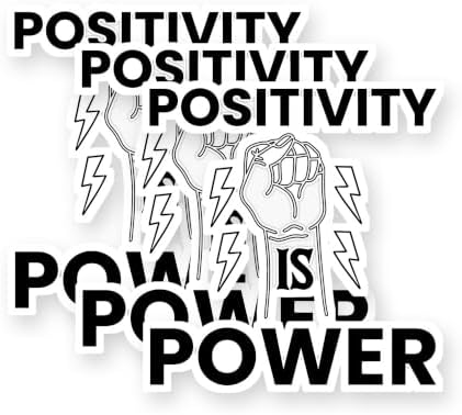 Positivity is Power, Funny Vinyl Stickers 3 Pack 3 Inch image 5