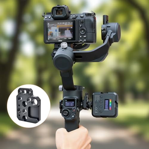 Image of ZORBES Aluminum Gimbal Extension Plate for DJI Ronin RS4, RS3, RS2, and RSC | Adds Mounting Space, Supports Creative Filming Rigs, Aluminum Construction, for Ronin Gimbal Accessories