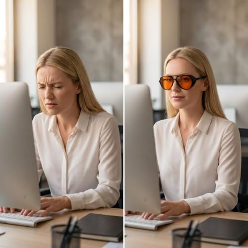 Image of Eyekepper Blue Light Glasses for Woman /Men /Women, Blocking, Fit over Amber