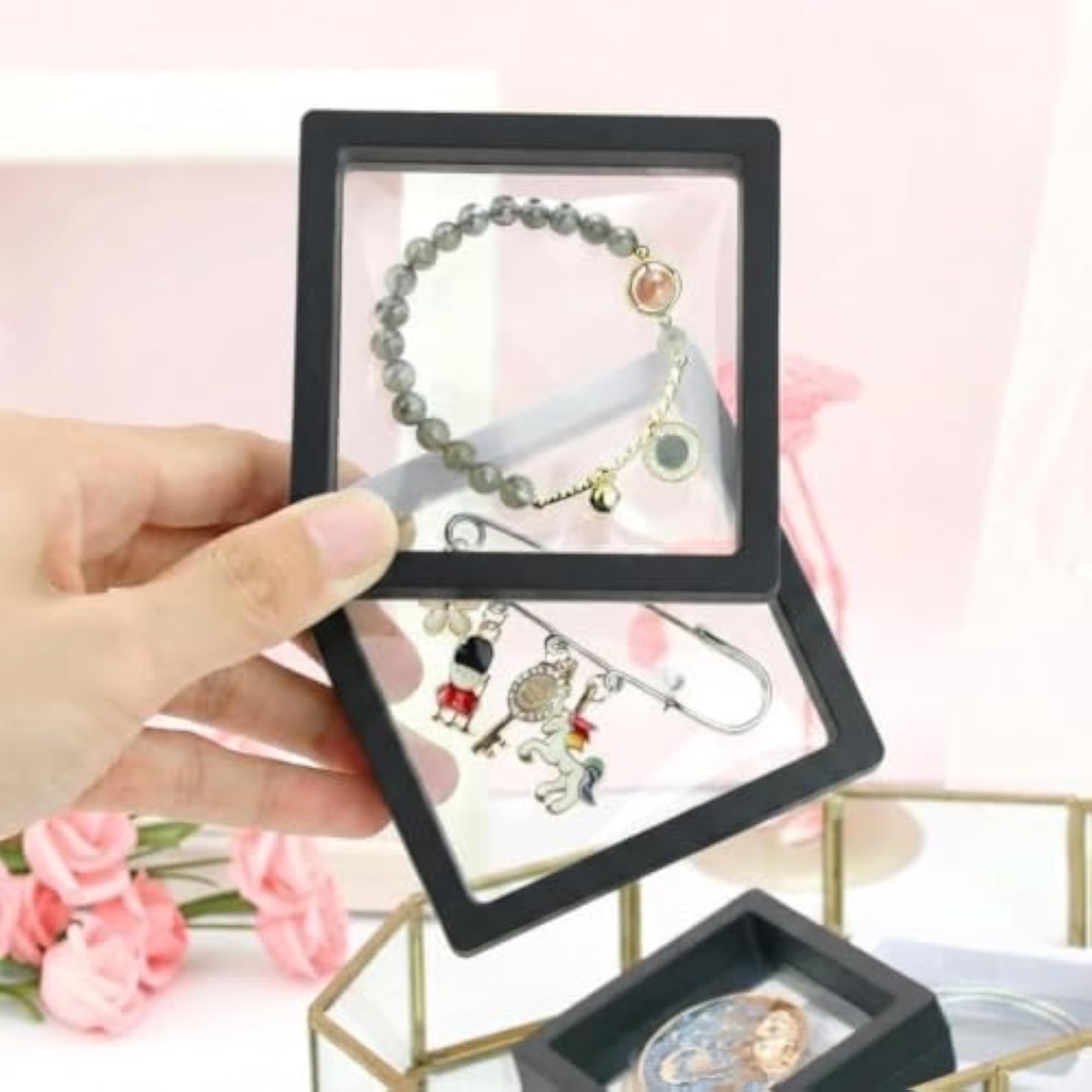 Floating Display Frame for Jewellery, Dustproof Case