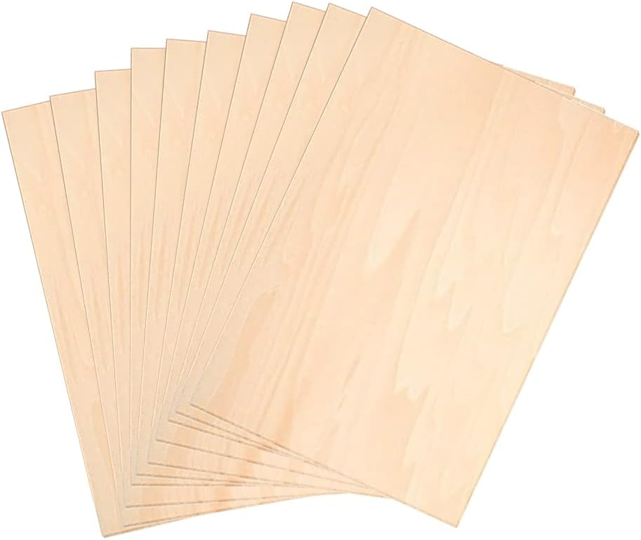 Plywood Sheets,10 pcs A5 Sheets Wood Board Unfinished Rectangle Blank
