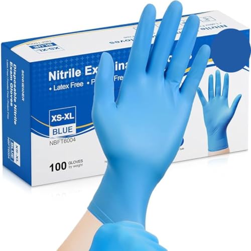 MEDITOP 1000 x Blue Disposable Medium Nitrile Examination Gloves Multipurpose,Mechanical, Industrial, Hair & Beauty, Janitorial, Multipurpose-Powder Free(1000 Gloves, M)