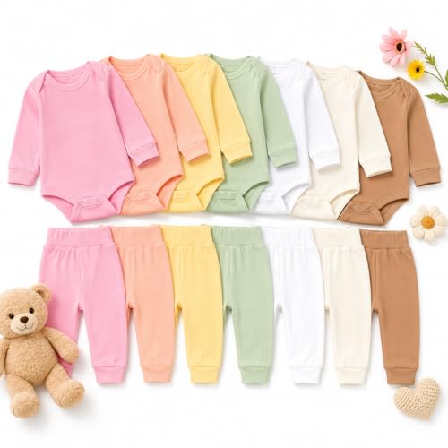 Kit Bebê Safira Baby 4 Peças Body Manga Longa e Mijão