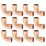 REMARQUE : Veuillez noter que les tailles mentionnées sont les tailles réelles, pas les tailles nominales. Par exemple, le coude en cuivre d'un pouce a un diamètre intérieur de 1