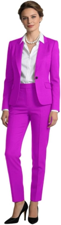Womens Suits 2 Piece Outfits Peak Lapel Blazer Pantsuits Tuxedos Wedding