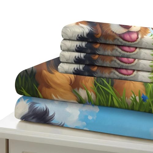 Parure de lit chiots mignons en microfibre supérieure durable 140x200 - 7