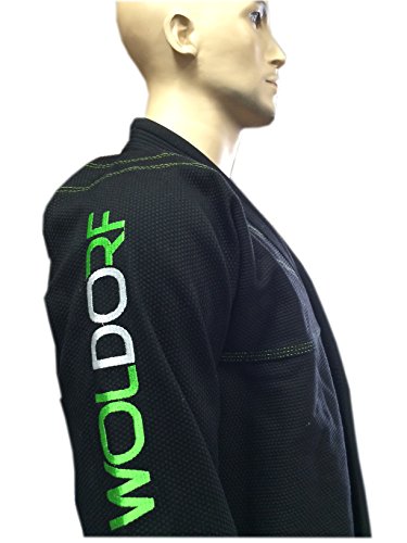 Woldorf Usa Brazilian Jiu Jitsu Kimono Pearl Weave Gi Competition Uniform Black With Rip Stop Pants Size 4 A2 Kickboxing Gi, Fighting Gi, Brazilian Jiu Jitsu Uniforms #TOP5