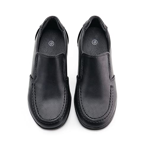 JABASIC Boys School Uniform Dress Shoes Slip-on (Toddler/Little Kid/Big Kid)