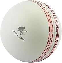 CRICKET-GIFTS - Pelota de críquet grande de 7 cm, alivia la tensión y mejora la concentración, ideal para entusiastas y atletas, esencial para el hogar y la oficina, color blanco