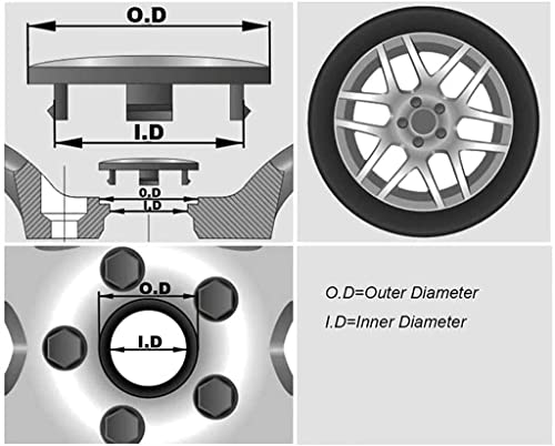 Tapacubos 4 PCS 56mm para Mazda 3/5/6/CX-3/CX-5/CX-7/CX-9 Tapacubos de Centro de Rueda de Coche Cubierta de Llantas de Estilo Automático Insignia Emblema Pegatina Tapas de Cubo de Rueda