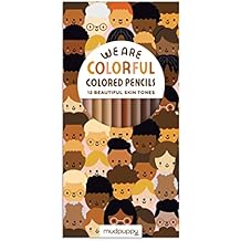 We Are Colorful Skin Tone Colored Pencils from Mudpuppy, Includes 12 Colored Pencils, Beyond Just Peach and Brown!, Makes for a great gift!, Ages 5+