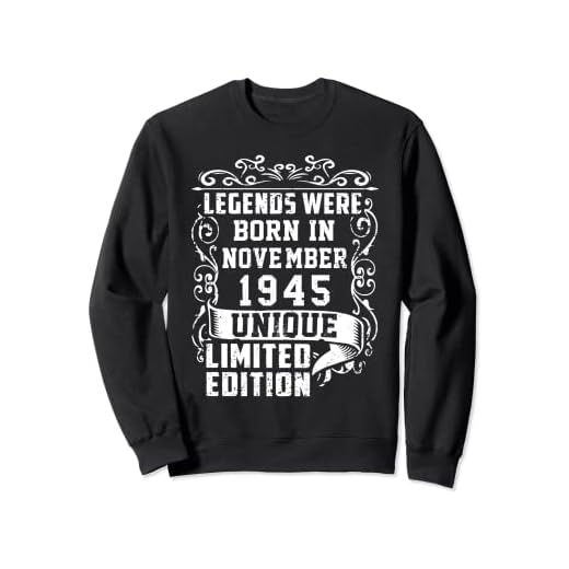 Cumpleaños Noviembre 1945 Edición Limitada Regalo Vintage Sudadera