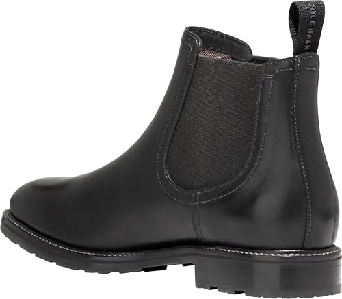 Cole Haan Cole Haan Mens Berkshire Lug Chelsea Boot, Black/Black Water Resistant, 9.5-M US