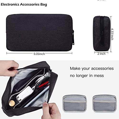 Image of Dynotrek Zipper 17.3 Inch Laptop Sleeve with Charger Pouch Handle Computer Case Cover Slim Briefcase Water-Resistant Compatible for 17-18 inch Hp Lenovo Dell Asus Acer -Charcoal Black
