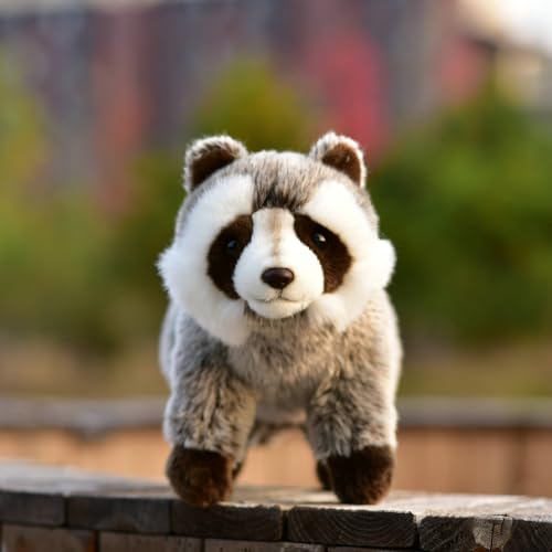 LIUHONGFEI Simulated Raccoon Plush Toy Realistic Raccoon Doll Children's Festival Gift with Aluminum Wire on All Limbs to Stand on a Table by LIUHONGFEI - Used condition - Image 3